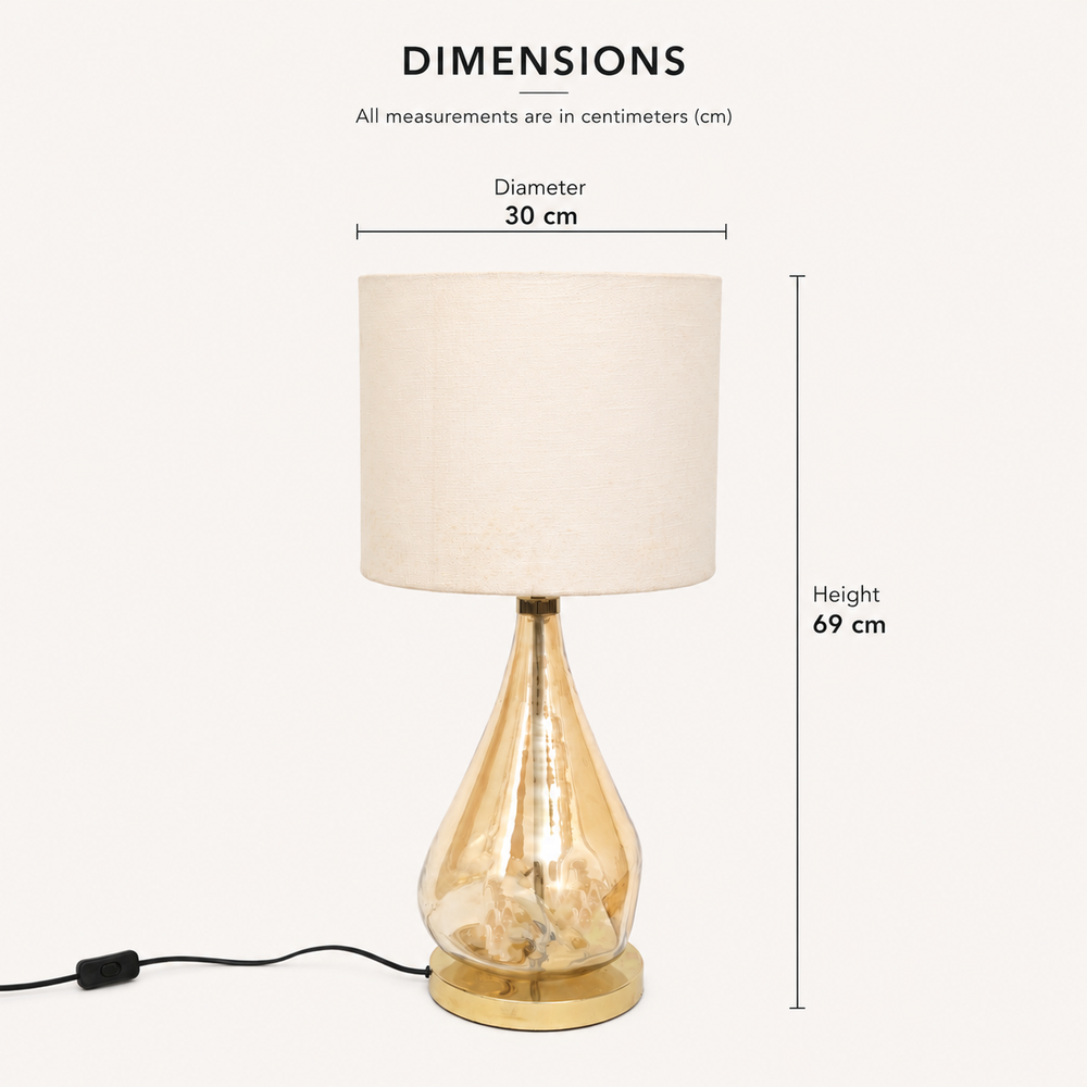 Frosted Glass Table Lamp for Living Room & Bedroom view 1