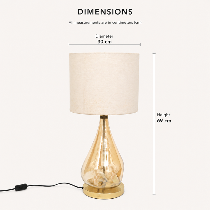 Frosted Glass Table Lamp for Living Room & Bedroom view 1