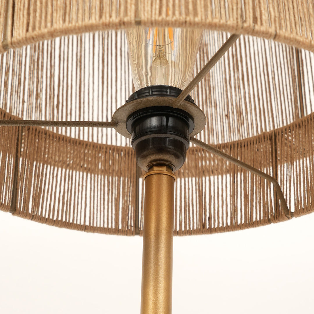 Rope & Iron Floor Lamp for Living Room view 5