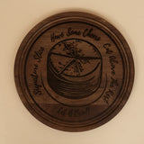 Handcrafted mango wood round cheese board platter