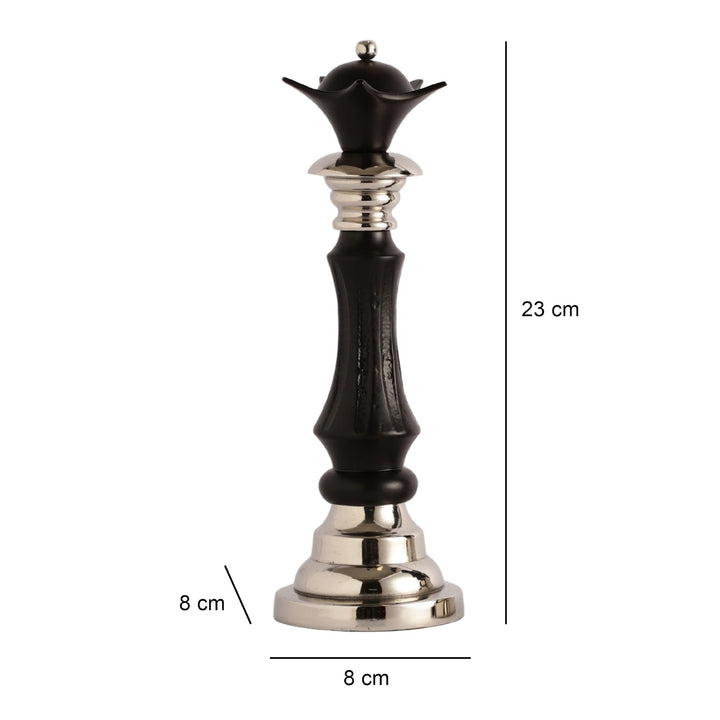 Expobazaar Regina Victoris Silver Black Queen Chess
