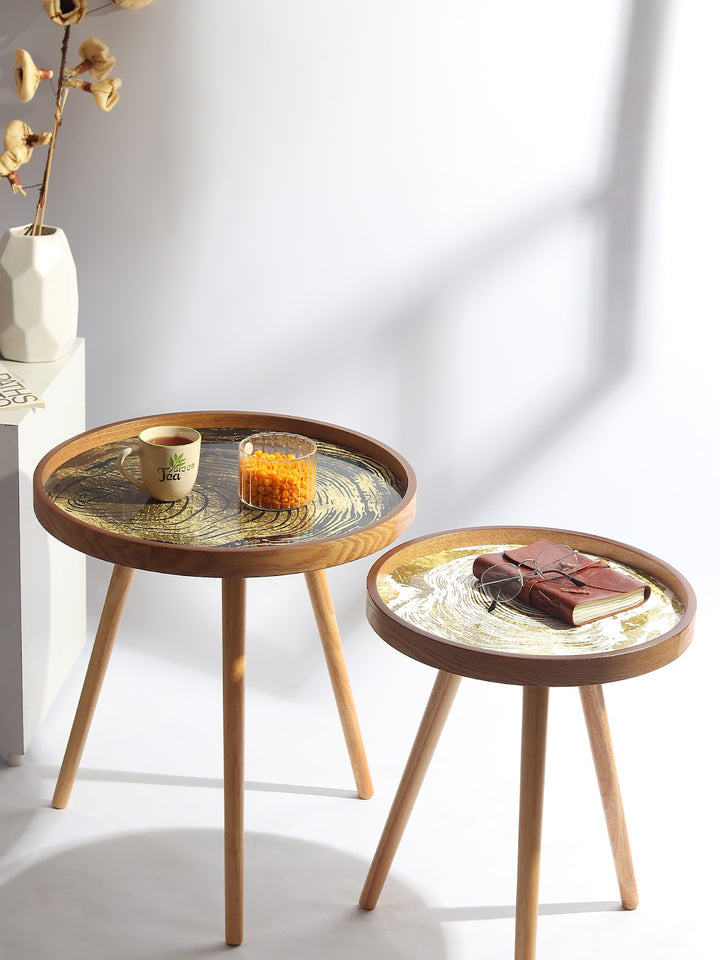 Expobazaar Oakveil Brown Table Set of 2