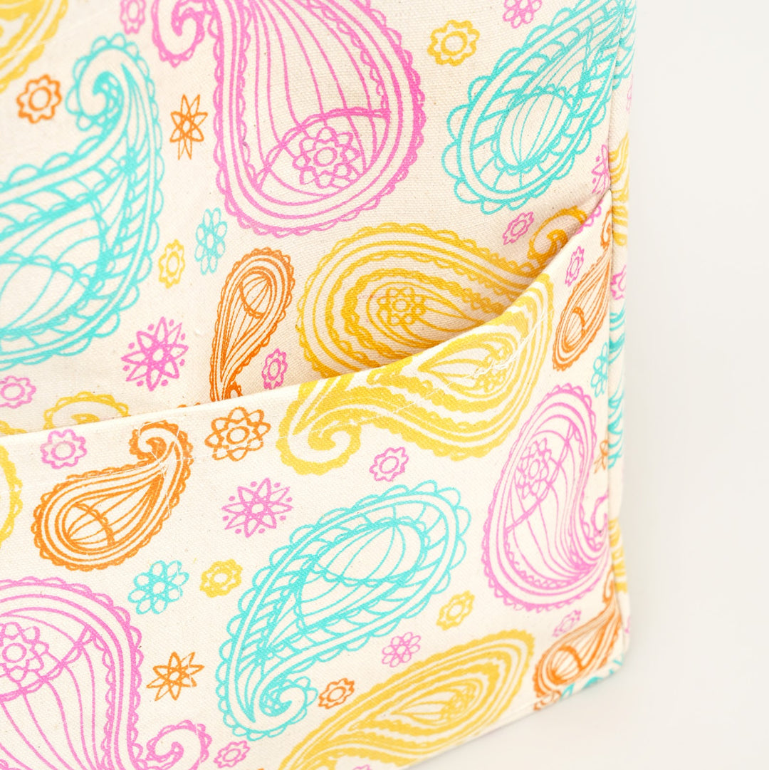 Multicolour Paisley Print Canvas Tote Bag, View 6