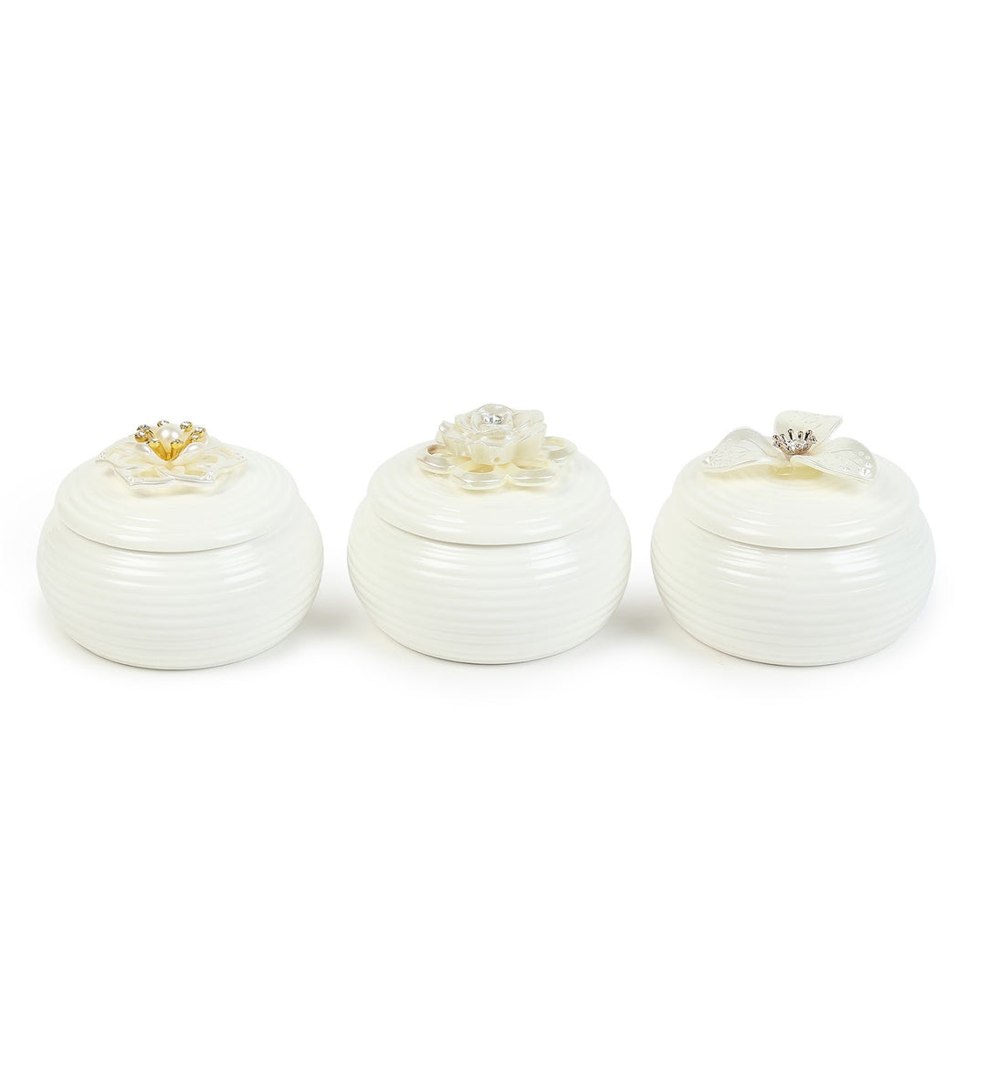 Botanique Floral Porcelain Trinket Box Set of 3 view 5