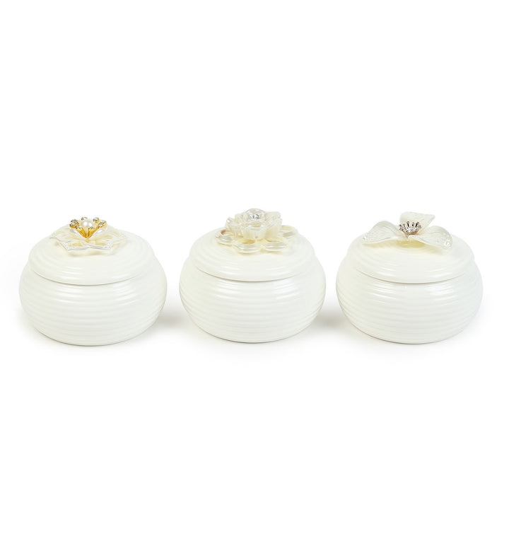 Botanique Floral Porcelain Trinket Box Set of 3 view 5