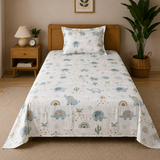 Kids Playful Duck Print Bedsheet