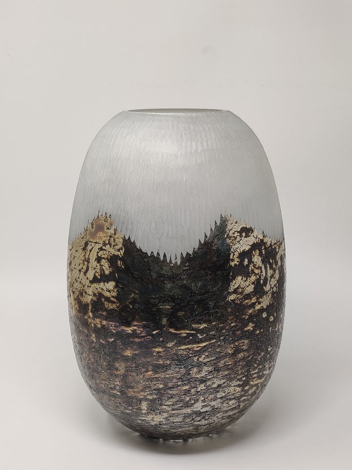 Expobazaar Silver Foil Net Cut Handcrafted Vase