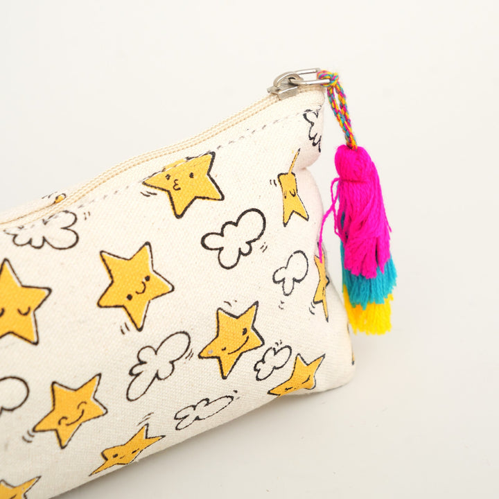 Star Print Tassel Pencil Pouch, View 5