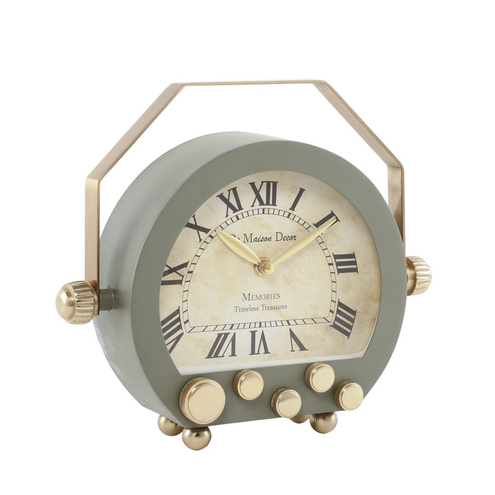 Expobazaar Kent Clock In Green Gold