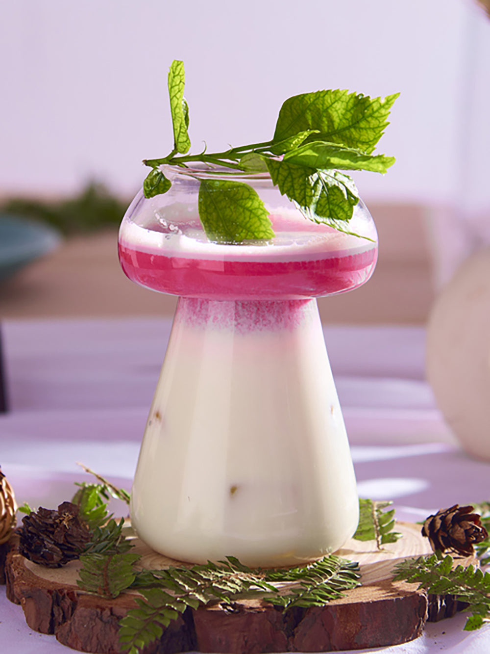 Curve Mushroom Designer Glass 500 ml in borosilicate glass
