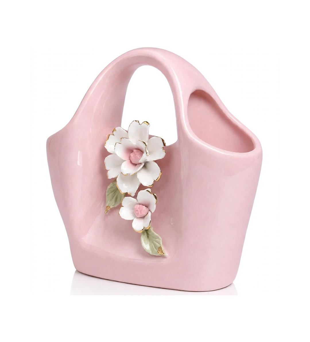 Handbag Fleur Porcelain Flower Vase Pink view 2