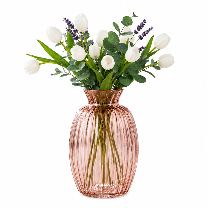 Glass Flower Vase, Lavender