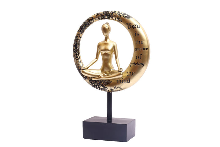Expobazaar Elegant Yoga Meditation Resin Sculpture for Modern Decor