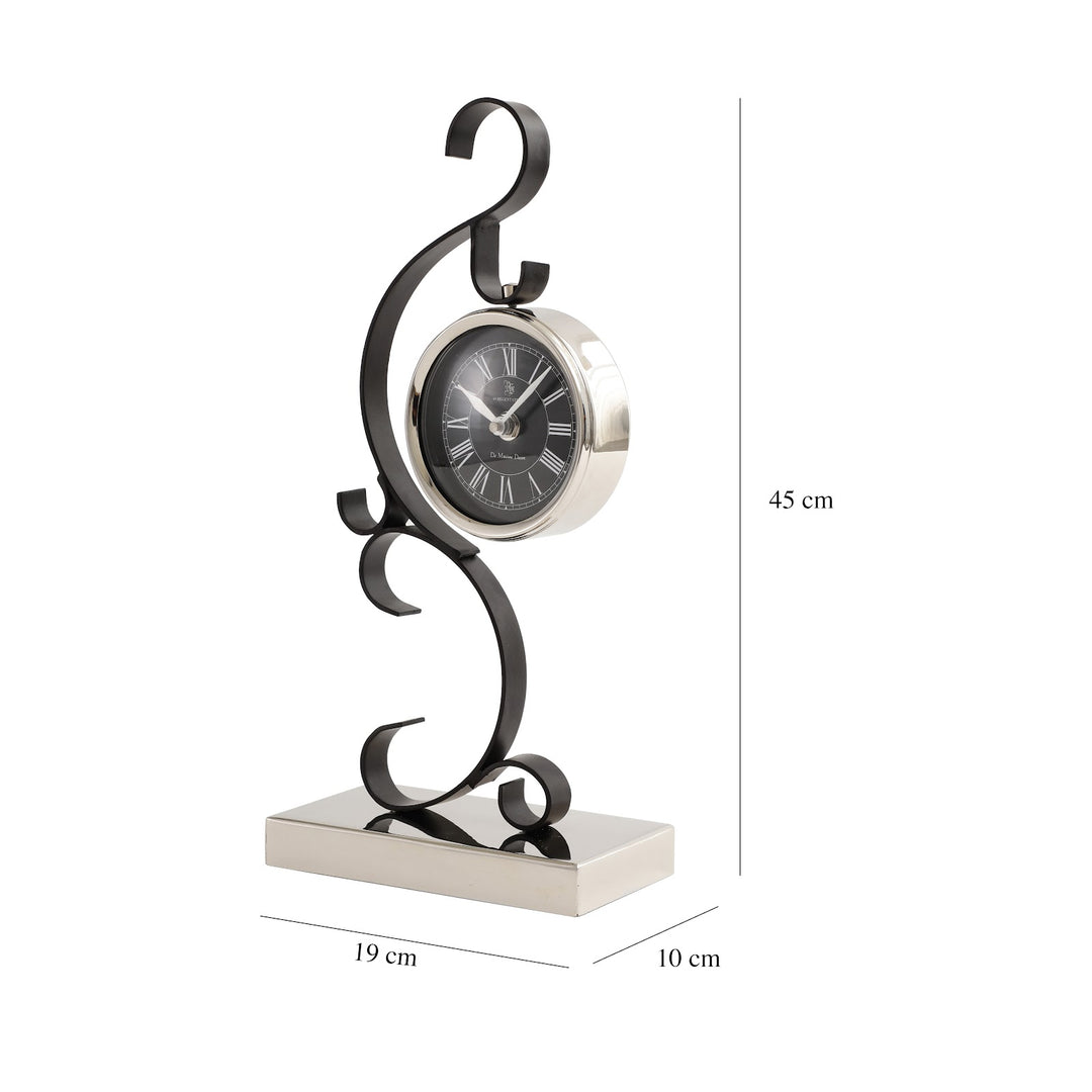 Expobazaar Black Round Table Stellar Mirage Desk Clock