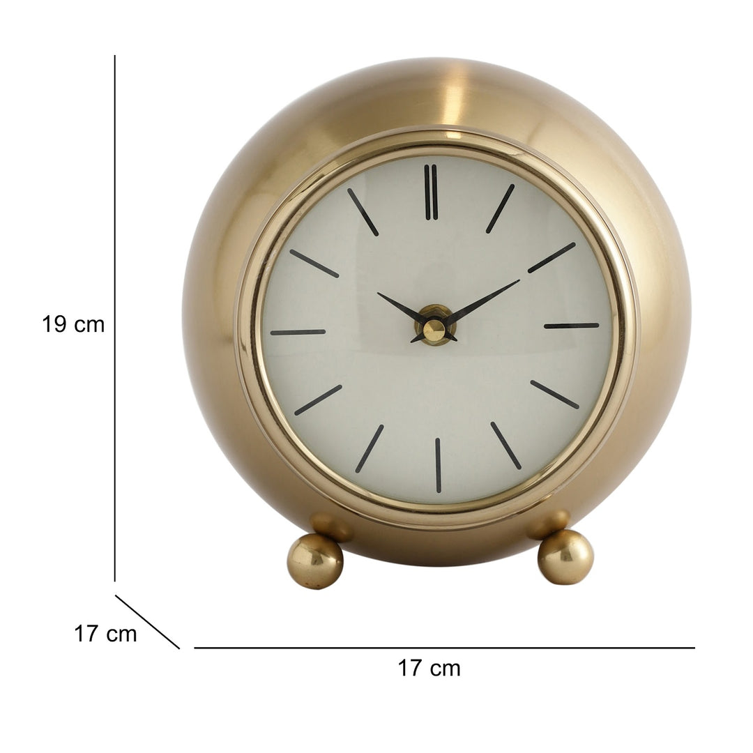 Expobazaar Gold Round  Seraphic Veil Desk Clock