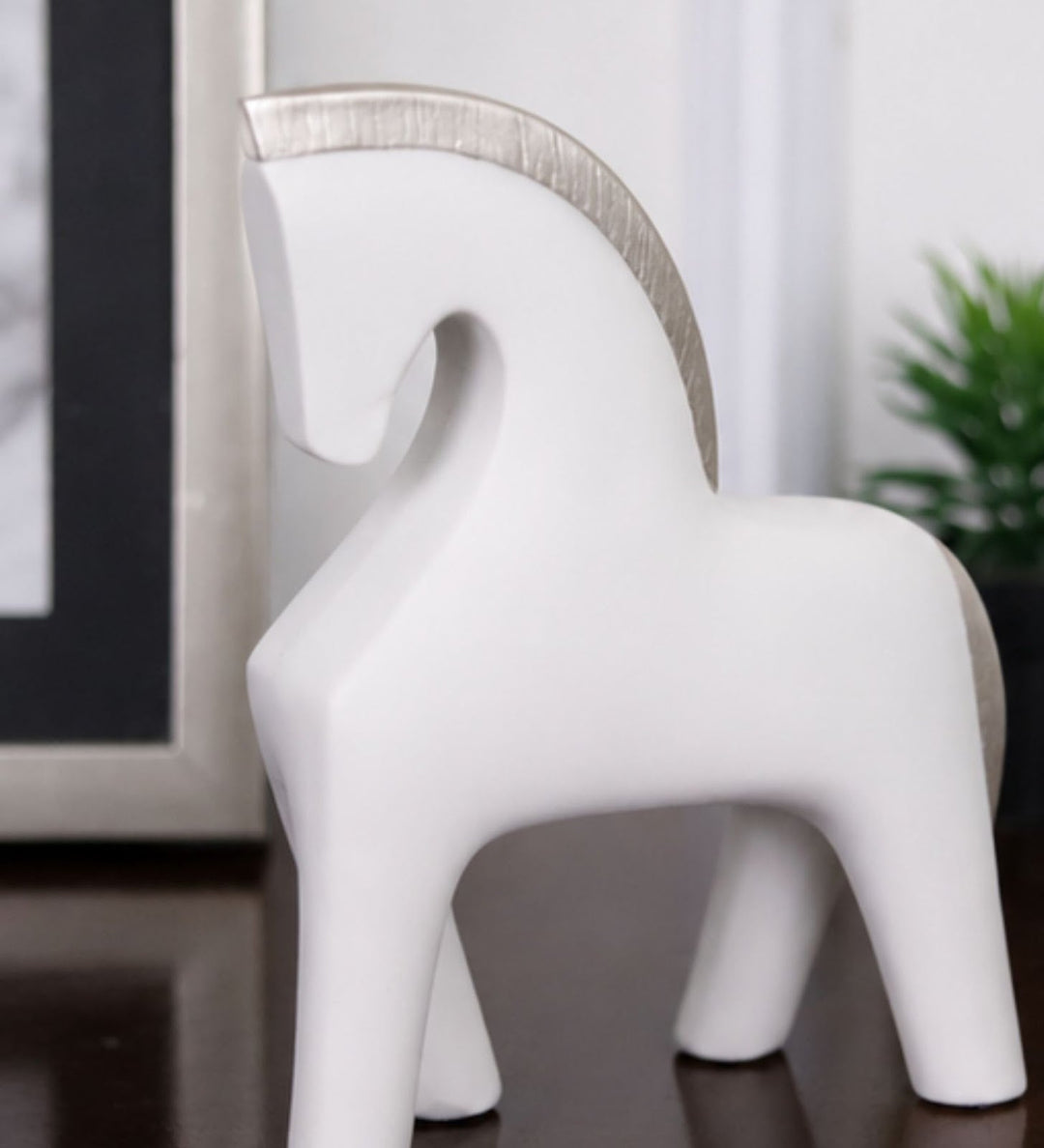 Expobazaar Modern Abstract Horse Resin Sculpture for Elegant Decor