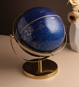 Navigator's Sphere Blue and Gold Antique Brass Globe view 1
