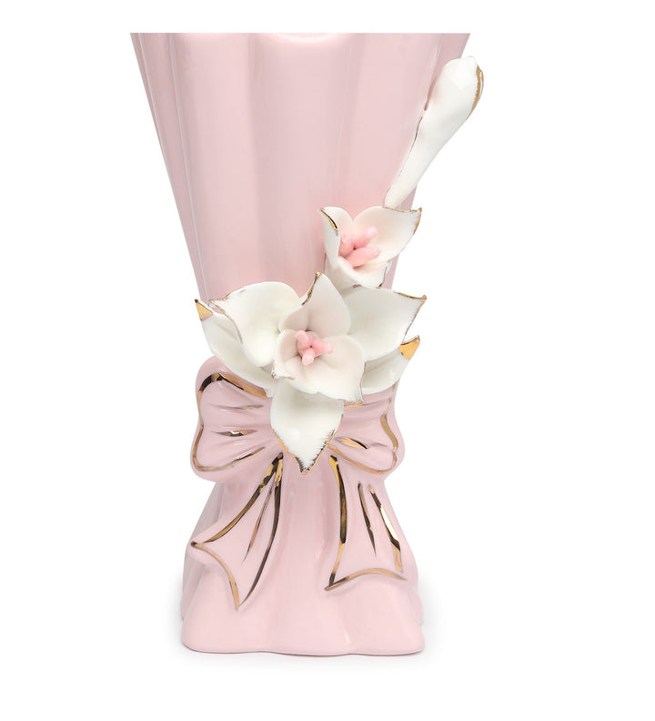 Isolde Fleur Floral Porcelain Vase Pink Big view 4