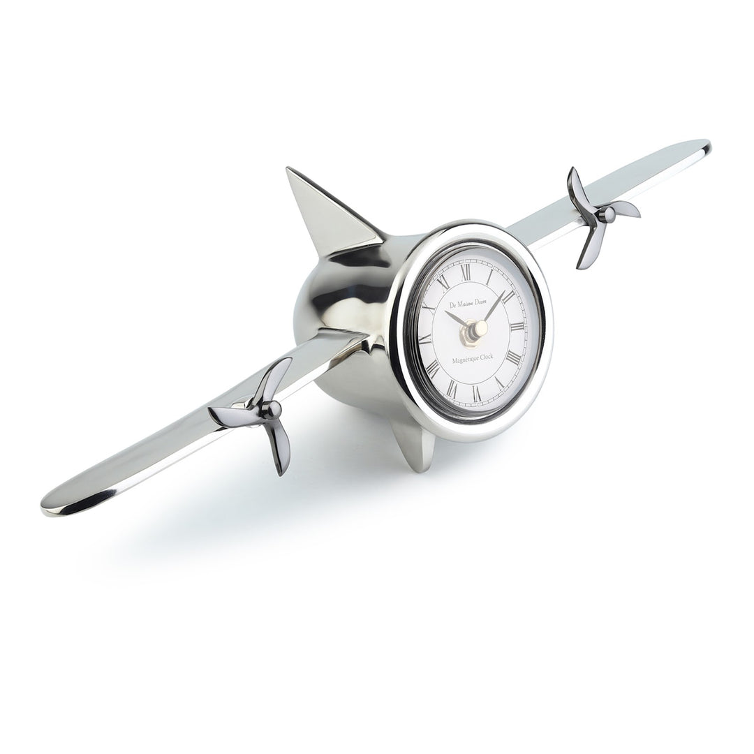 Expobazaar Jettison Table Clock In Silver