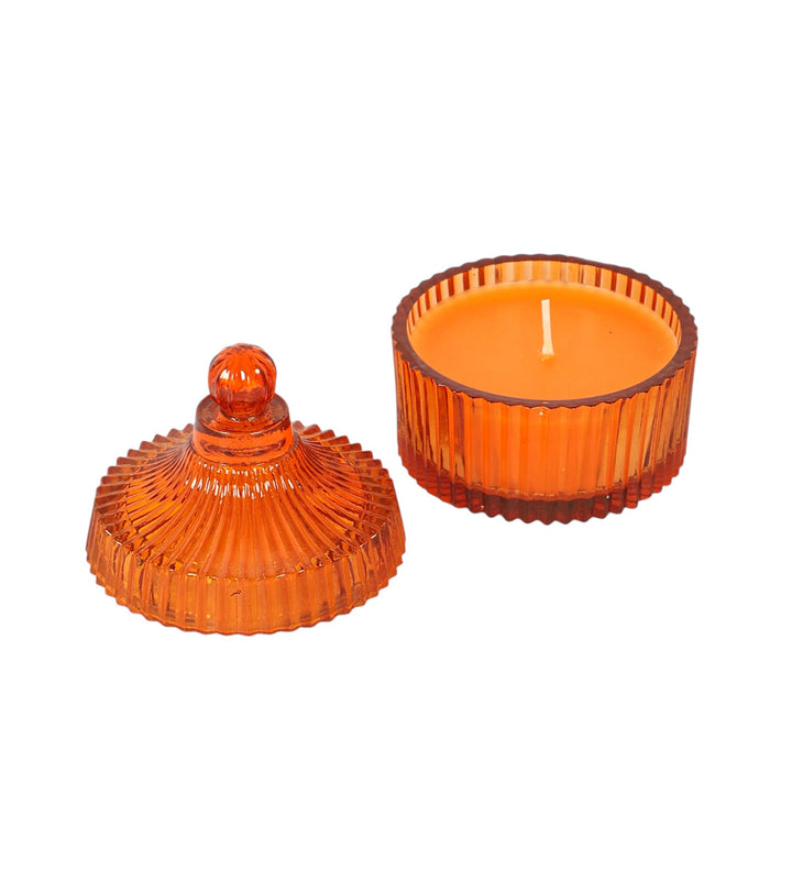 Expobazaar Elara Amber Ember Candle in Jar