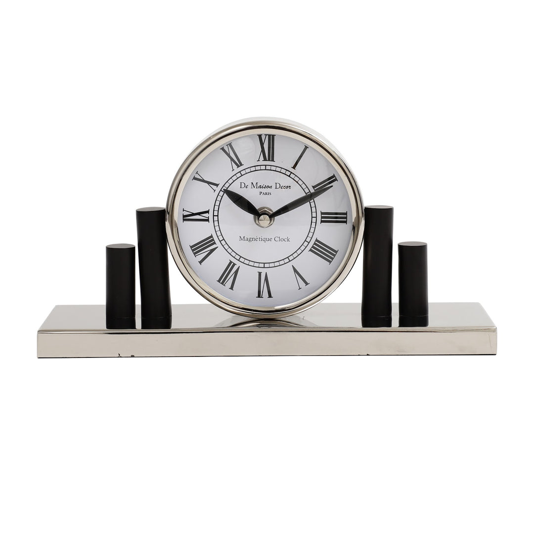Expobazaar Harbor Hour Clock In Silver