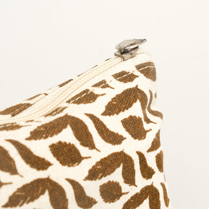 Leaf Print Tassel Pencil Pouch, View 4