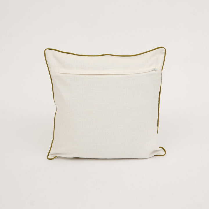 Brown Floral Aari Embroidered Cushion Cover, View 4