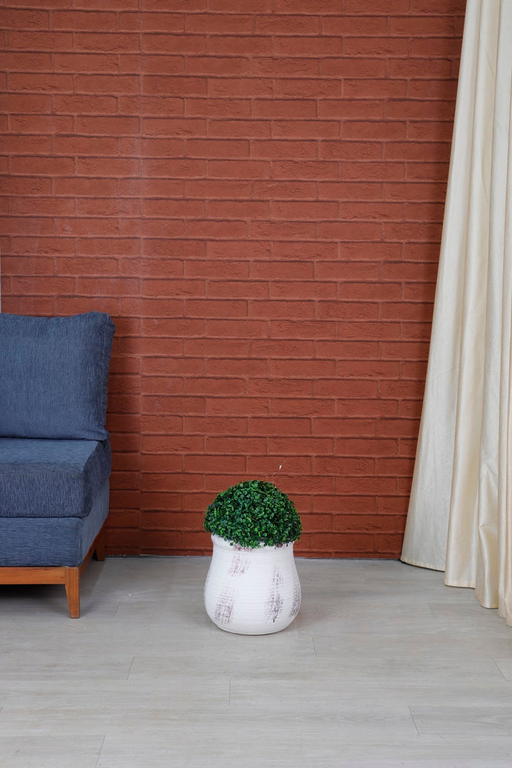 Expobazaar Modern Textured Grey Round Decorative Large Planter