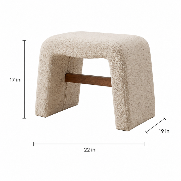 Expobazaar Opaa Homes U-Pouffe | Off White