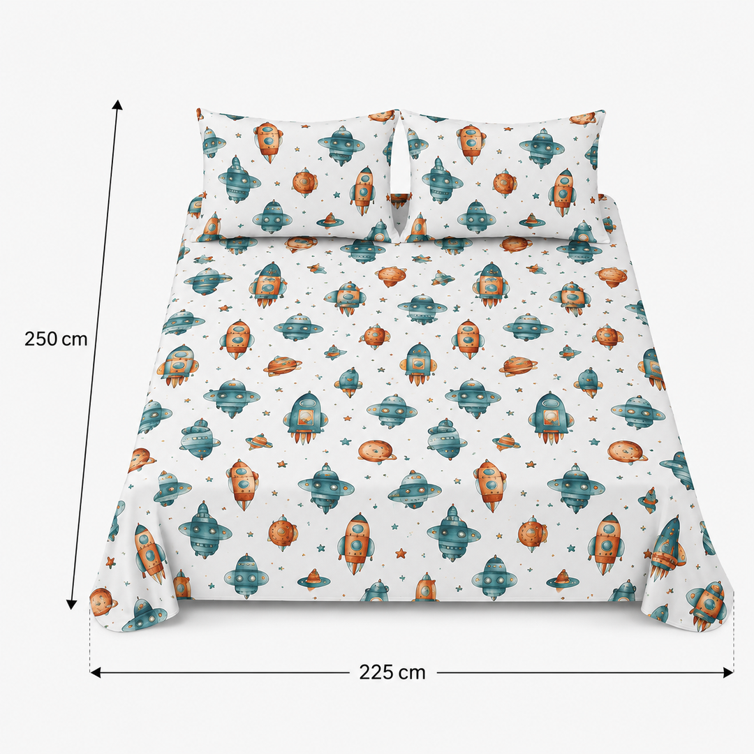 Kids Bright Animal Print Bedsheet