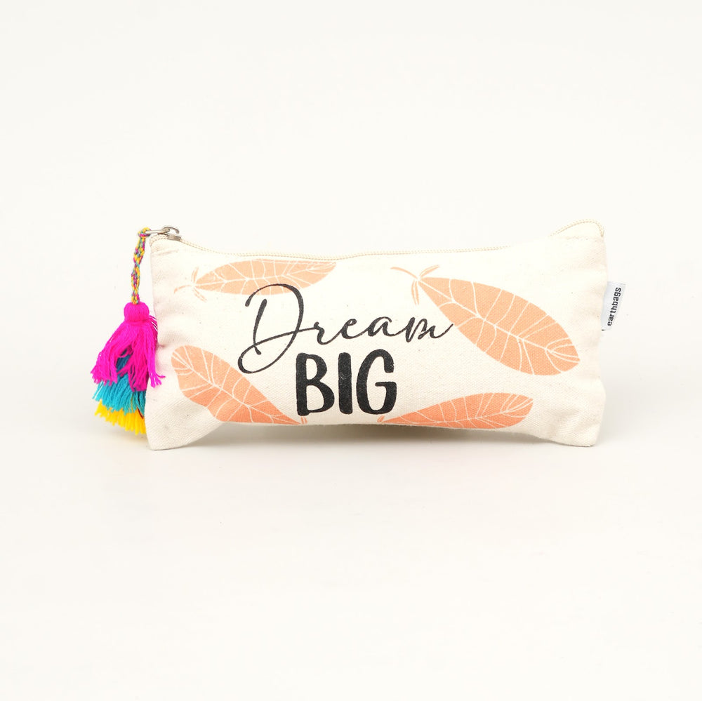 Dream Big Printed Tassel Pencil Pouch, View 3