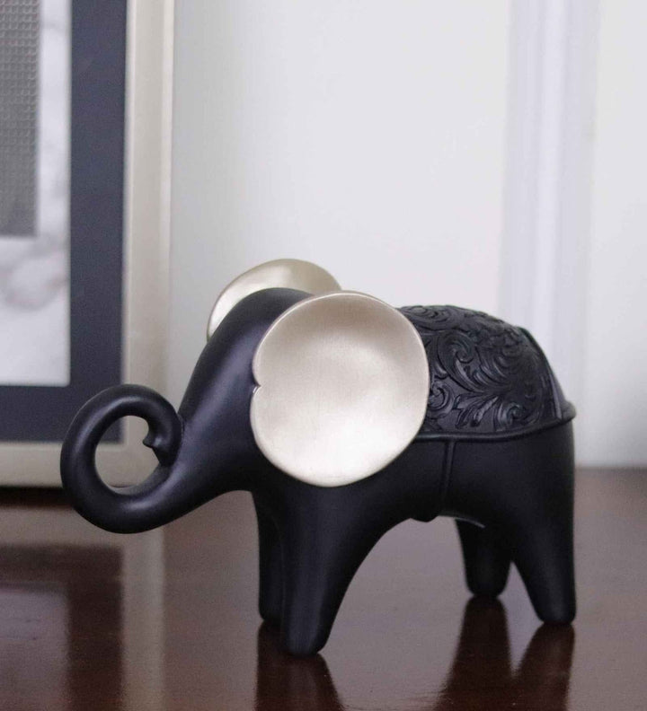 Expobazaar Elegant Elephant Resin Sculpture for Modern Home Decor