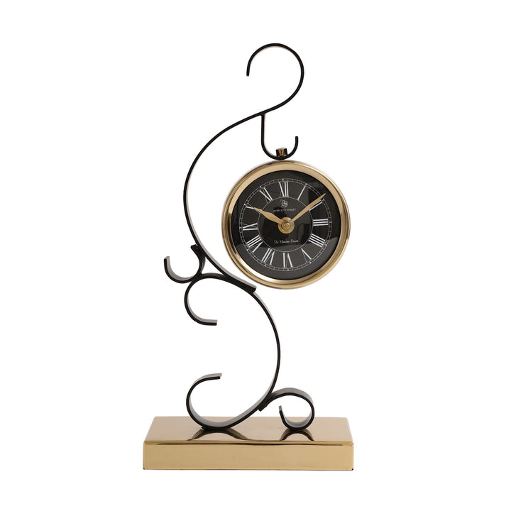 Expobazaar Black Round  Stellar Mirage Desk Clock