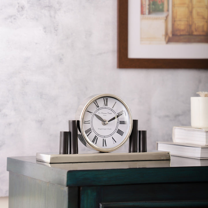 Expobazaar Harbor Hour Clock In Silver
