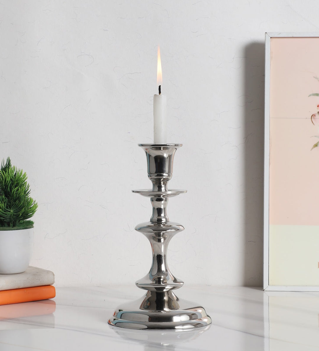 Expobazaar Imperium Solo Petite Silver Candle Holder