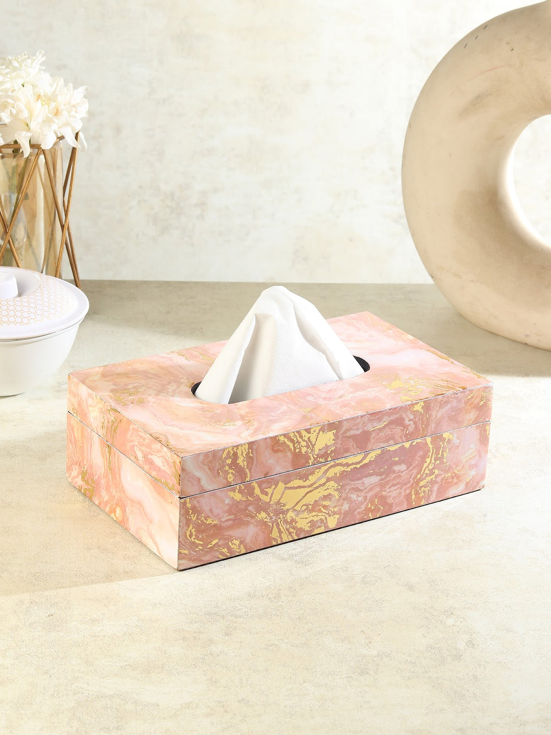 Expobazaar Rosa Perlino Tissue Box