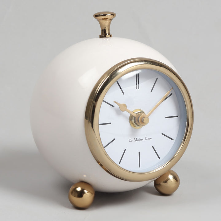 Expobazaar Sphere TimeKeeper table clock in White