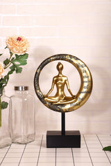 Expobazaar Elegant Yoga Meditation Resin Sculpture for Modern Decor