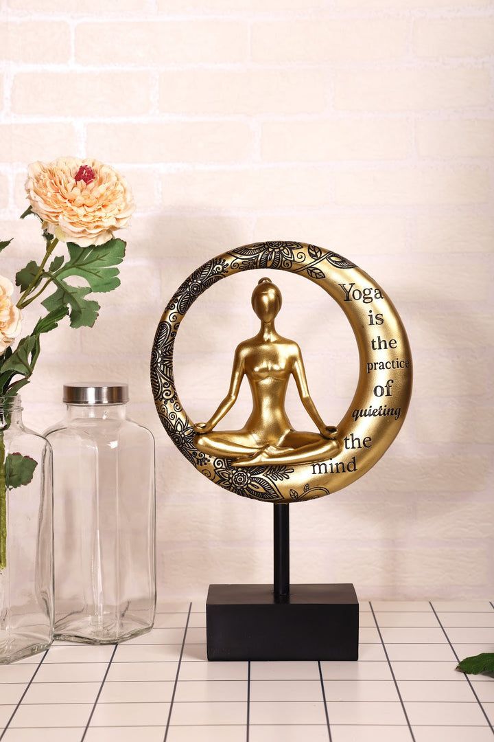 Expobazaar Elegant Yoga Meditation Resin Sculpture for Modern Decor