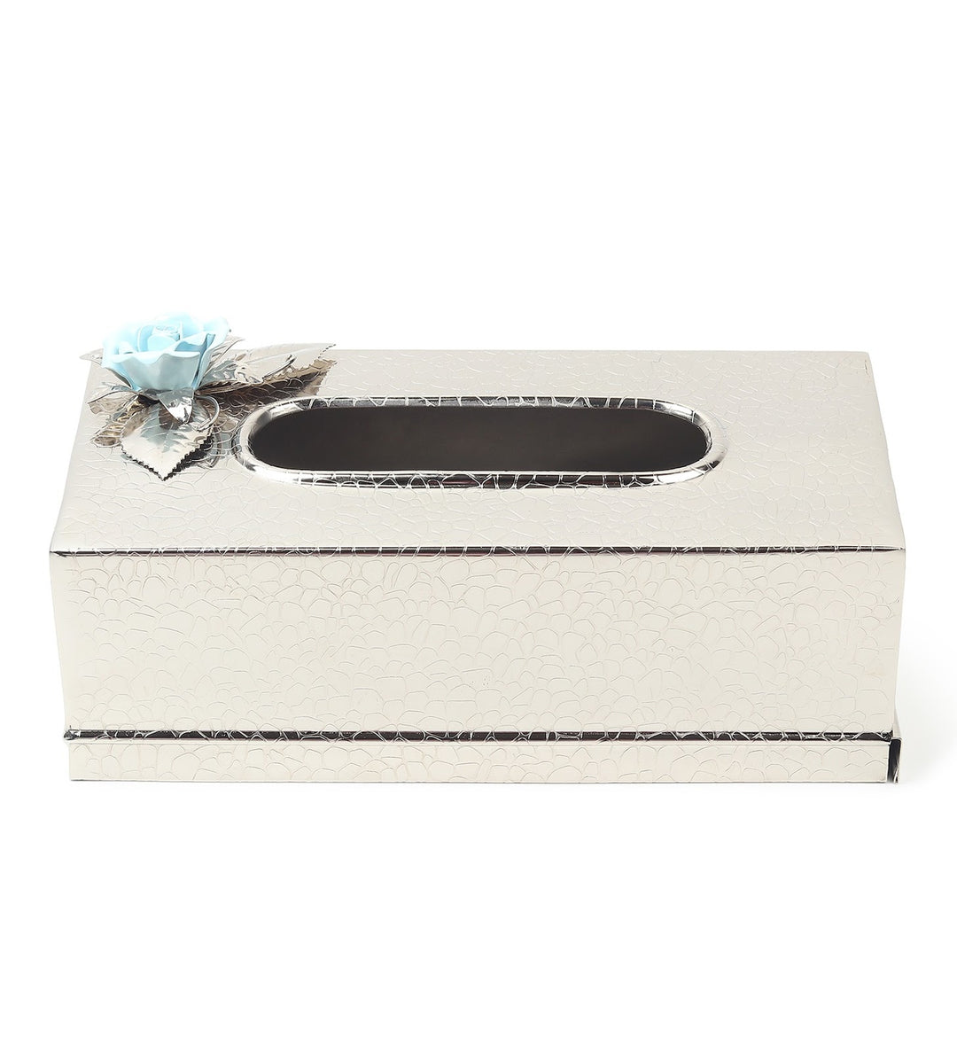 Petal Eclat Stainless Steel Tissue Box Holder Blue view 4