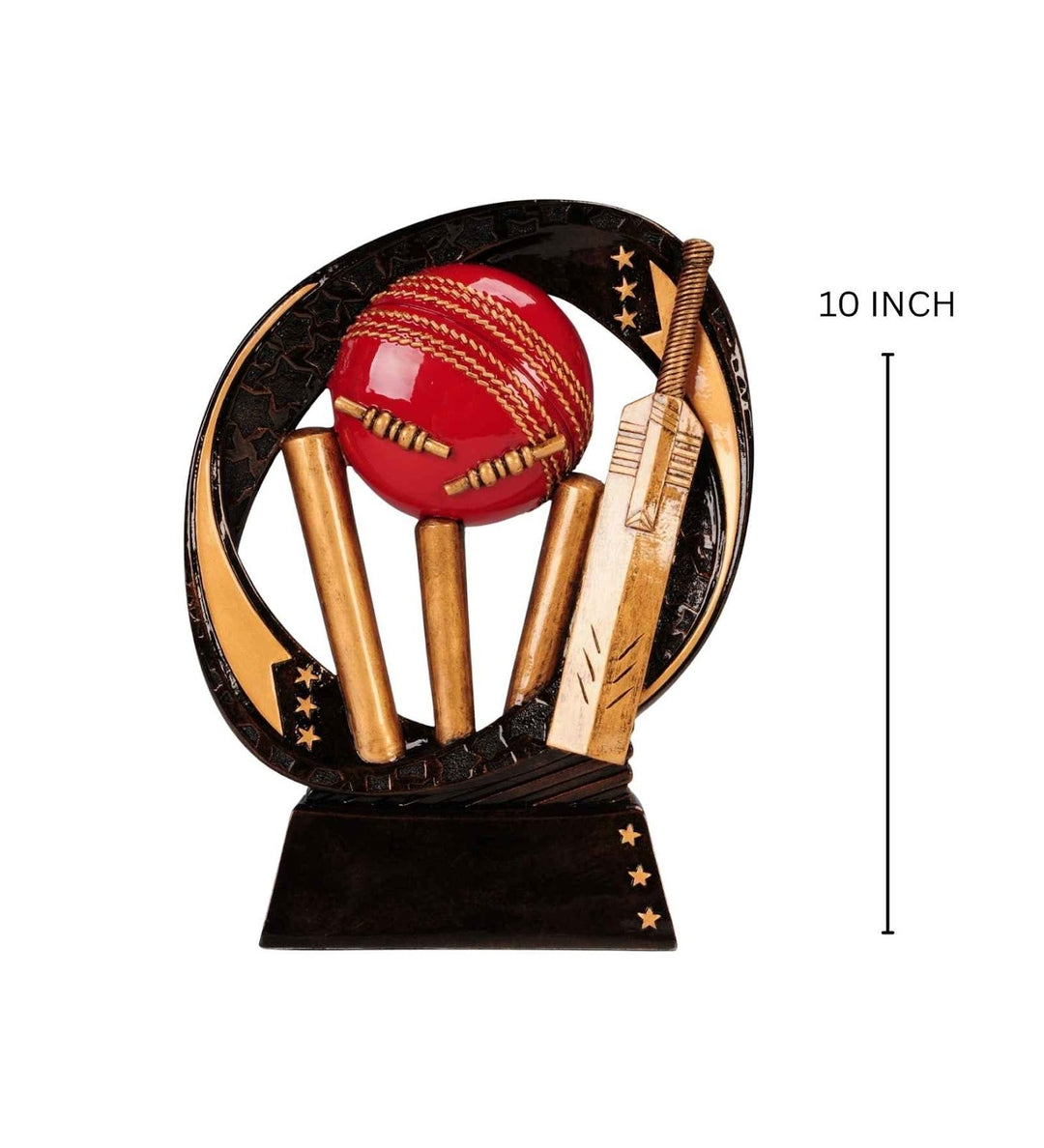 Expobazaar Cricket Bat and Ball Resin Trophy Décor