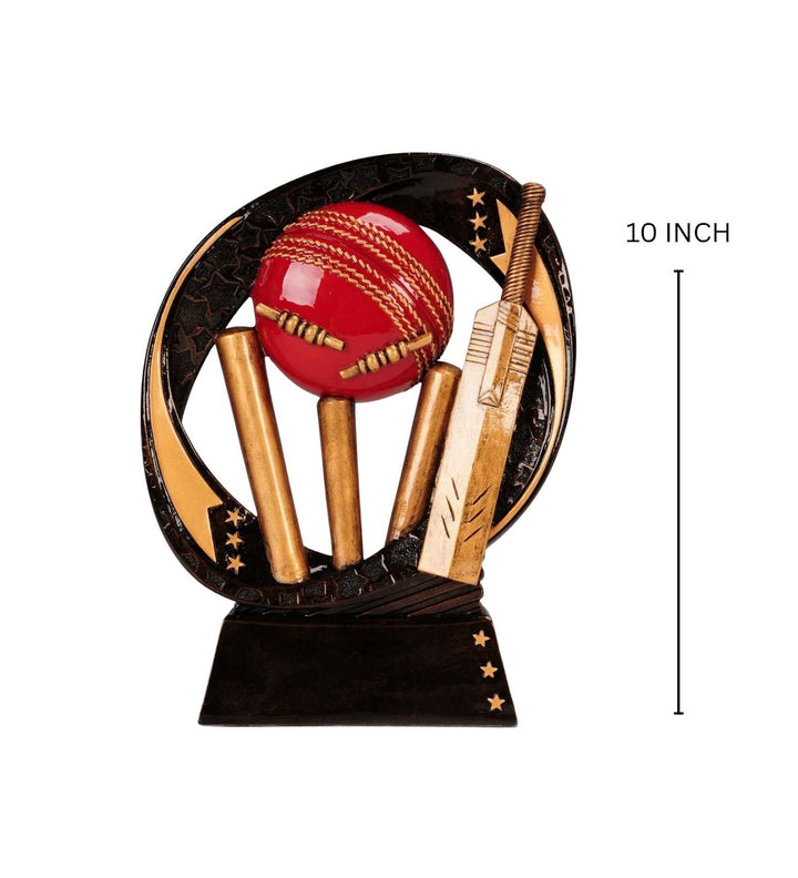 Expobazaar Cricket Bat and Ball Resin Trophy Décor