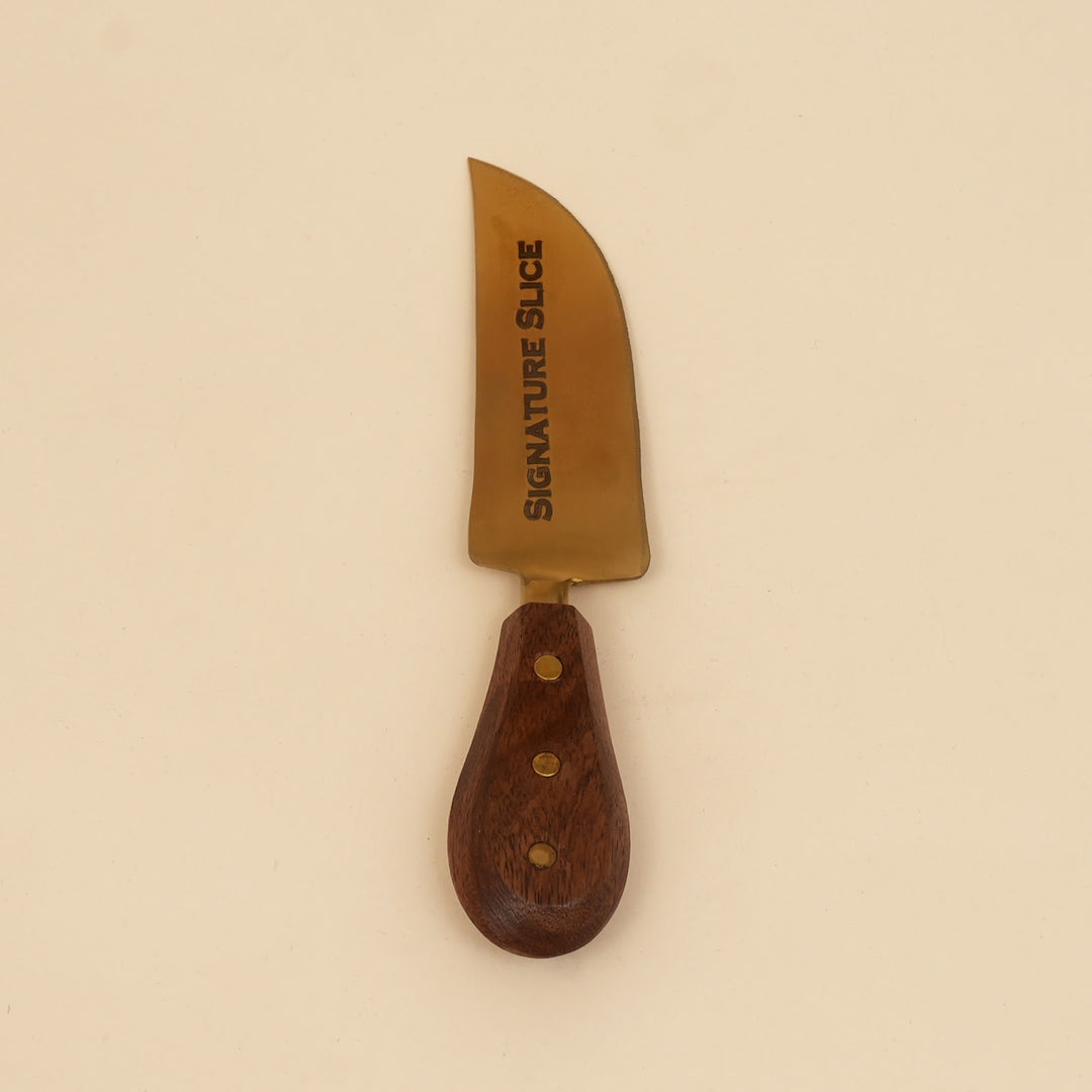 Cheese knife and spreader serving set