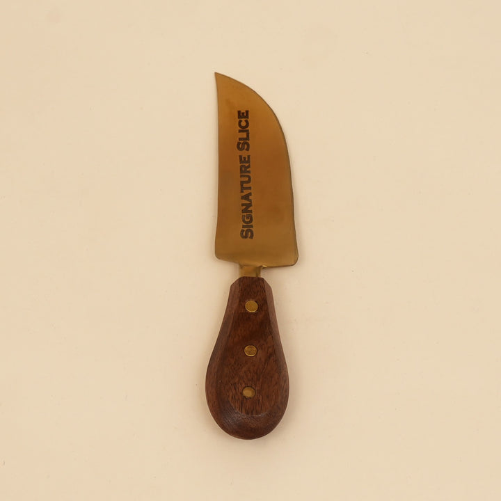 Cheese knife and spreader serving set