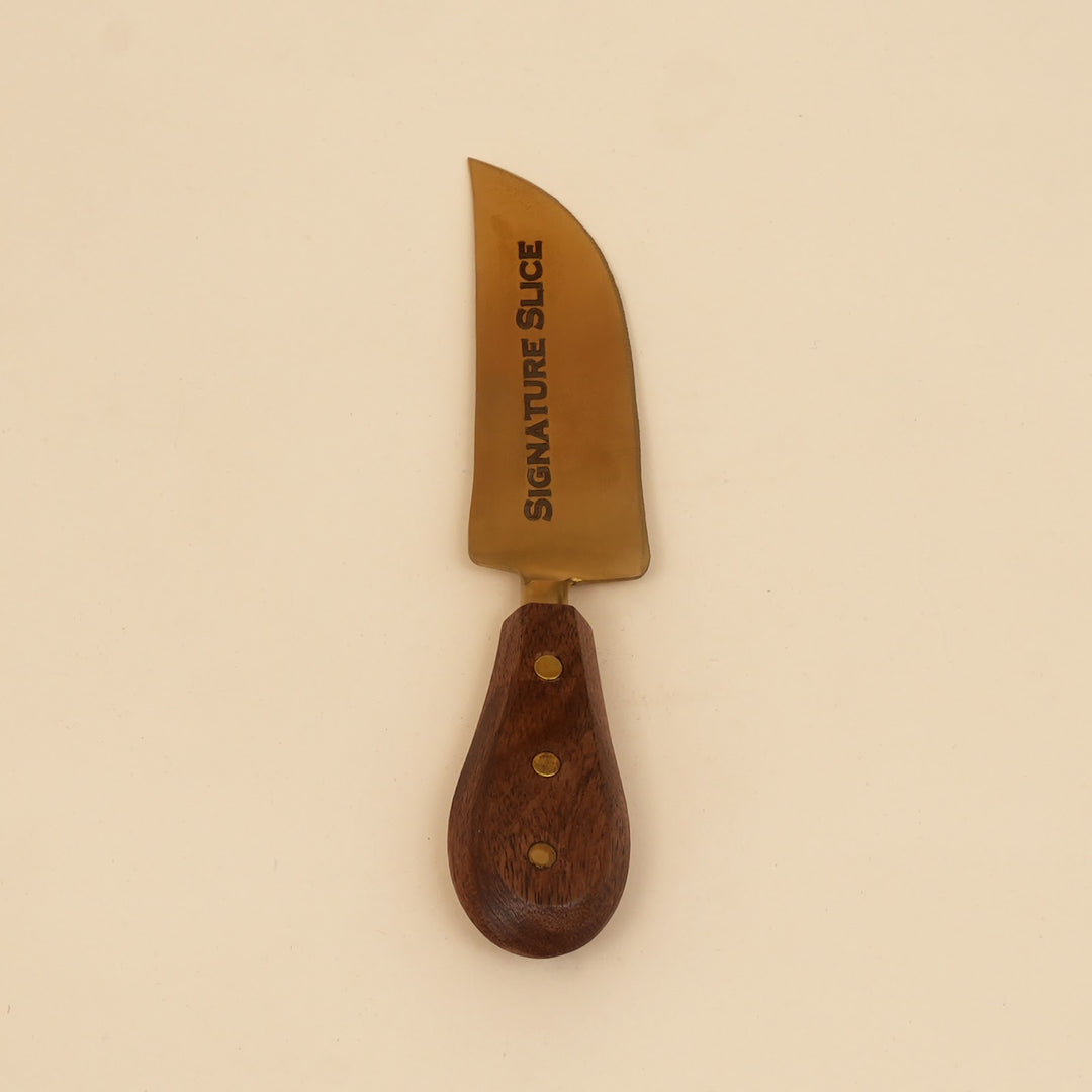 Cheese knife and spreader serving set
