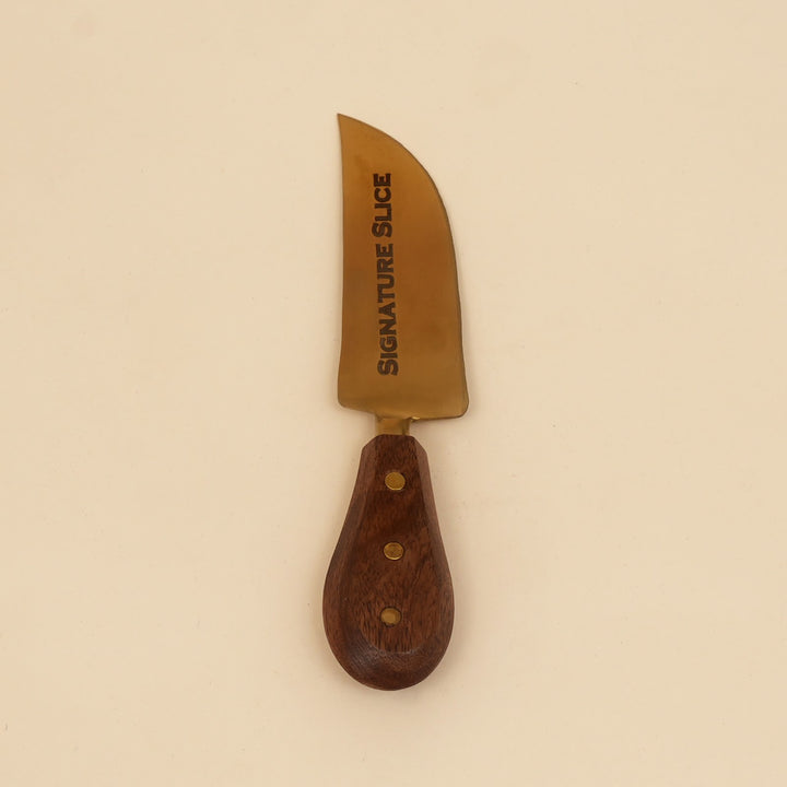 Cheese knife and spreader serving set