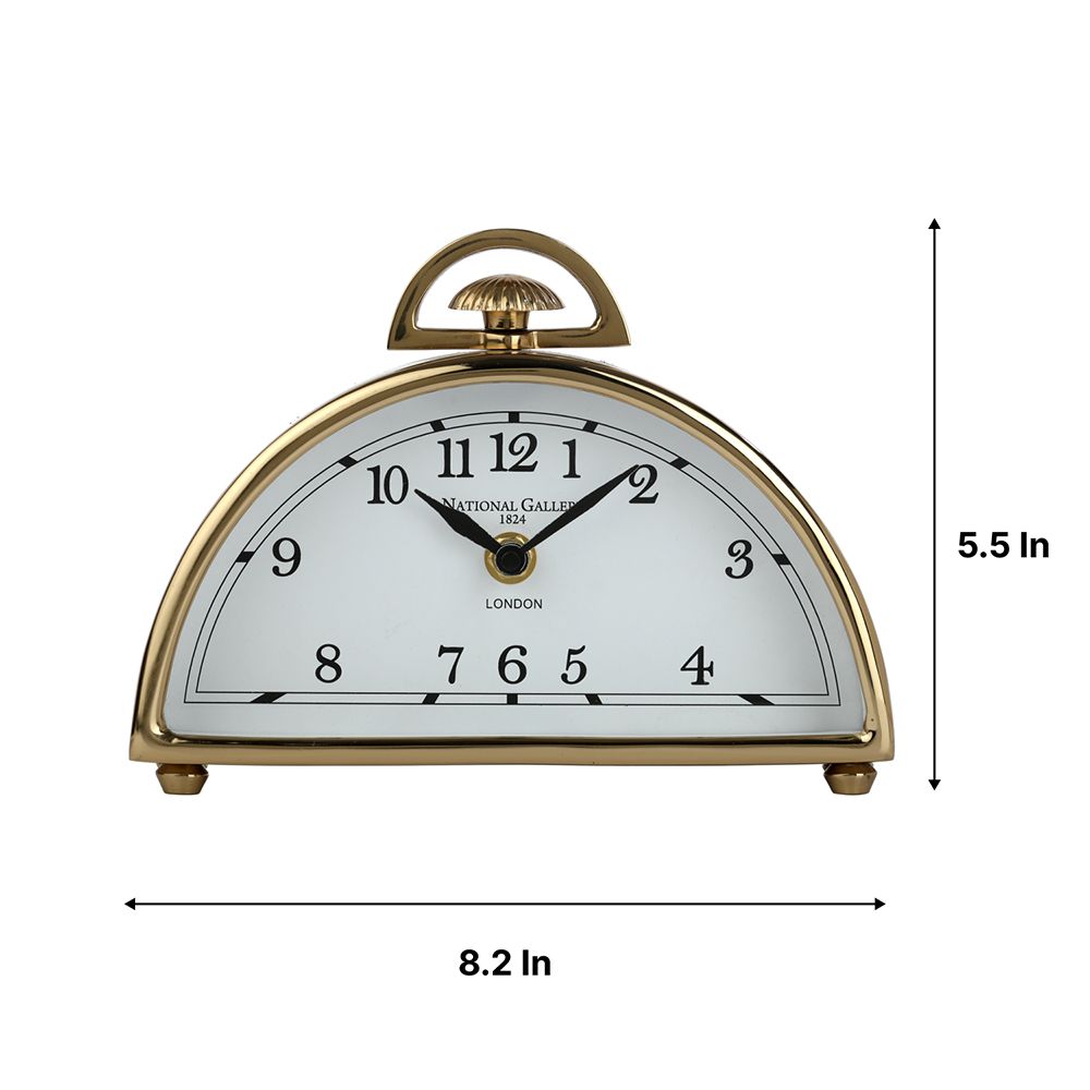Expobazaar Luna Gold Aluminium Table Clock