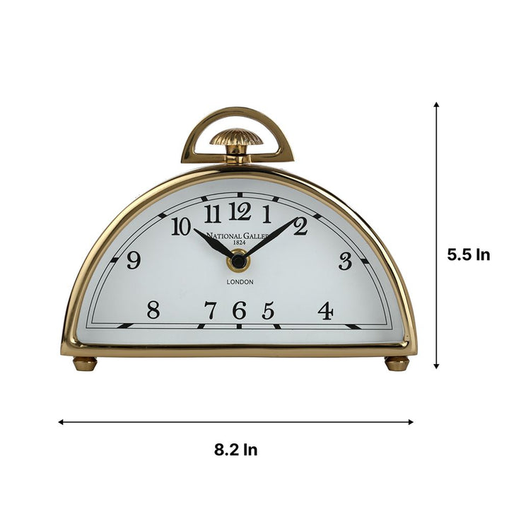 Expobazaar Luna Gold Aluminium Table Clock