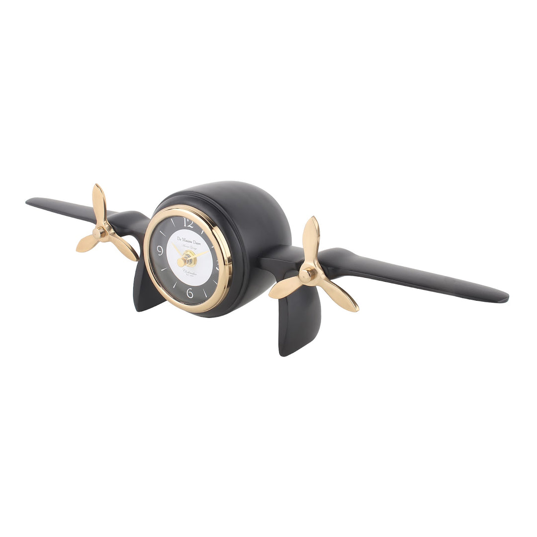 Expobazaar Skyward's Black Iron Table Clock