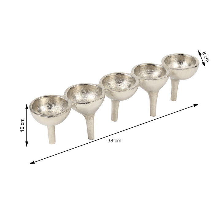 Expobazaar Rivera Candle & T-Light holder medium Silver